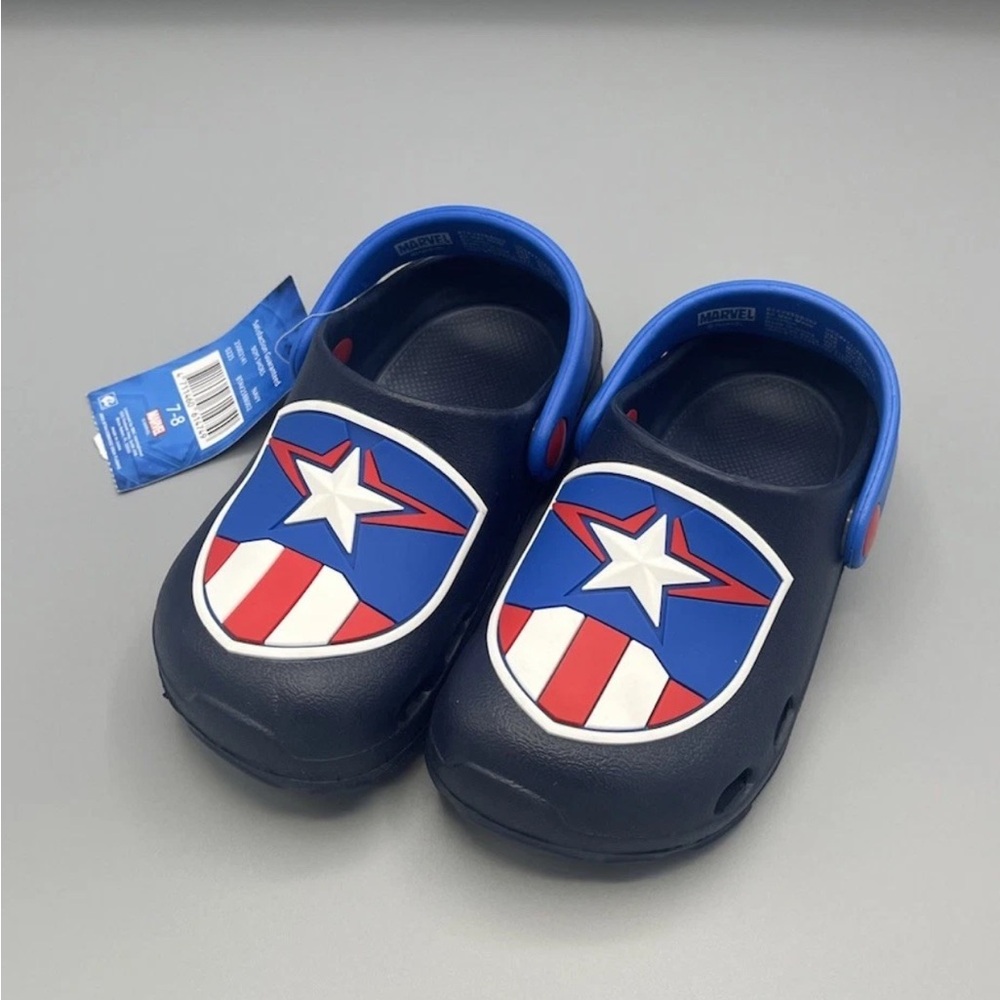 New Toddler 7/8 Captain America Clog Slide on